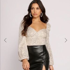 Windsor Sequin Bodysuit size L